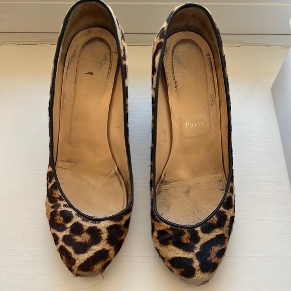 Christian Louboutin Shoes - Christian Louboutin pony hair animal print wedges